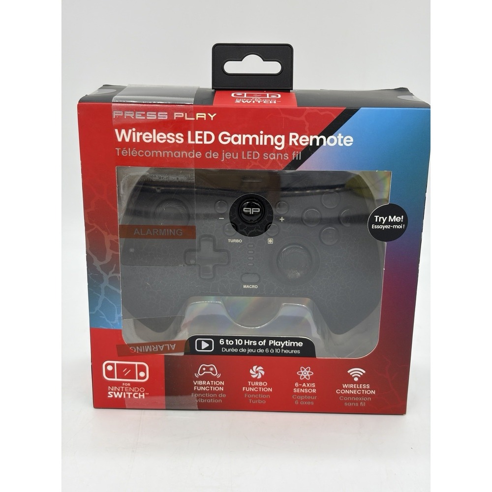 Press Play Wireless LED Gaming Remote Controller Vibration Turbo Nintendo Switch